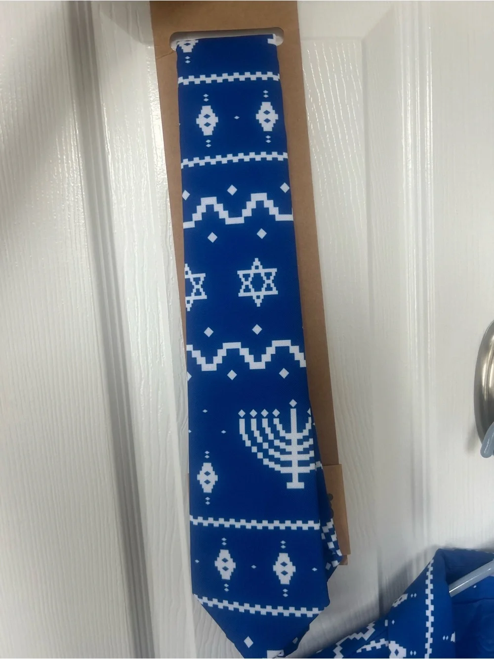 Tipsy Elves Men’s Hanukkah Blazer:tie, size 42 or Large. NWOT “The Lit Menorah”